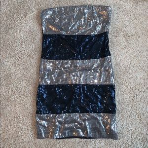 Sequin strapless dress